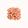 Midi Piped Silk Scrunchies Pack of 3 in Peach Prescription