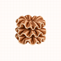 Midi Piped Silk Scrunchies Pack of 3 in Caramel Capsule
