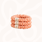 Skinny Silk Scrunchies Pack of 3 in Peach Prescription