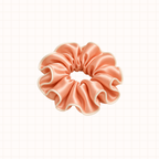 Midi Piped Silk Scrunchie Single in Peach Prescription
