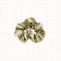 Midi Piped Silk Scrunchie Single in Matcha Medicine