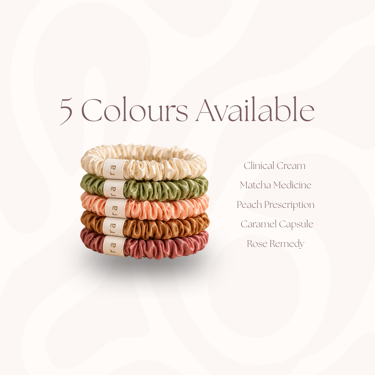 Skinny Silk Scrunchies Pack of 3 in Matcha Medicine