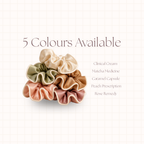 Midi Piped Silk Scrunchie Single in Clinical Cream